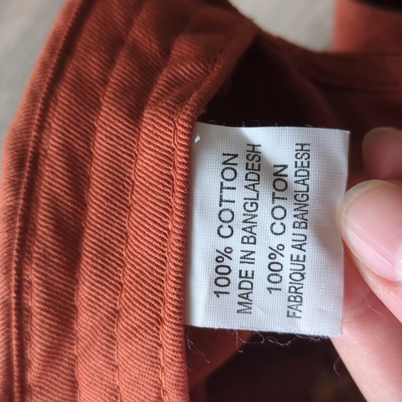 Burnt Orange Butterfly Embroidered Ball Cap - Picture 4 of 4